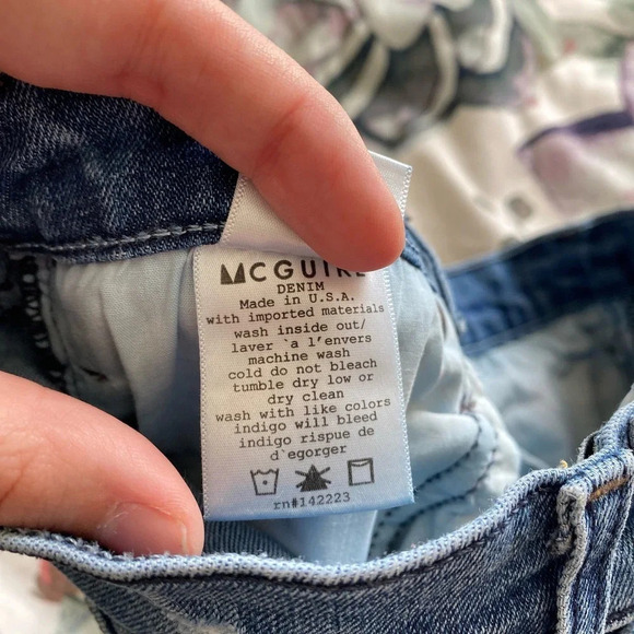 MCGUIRE DENIM Newton Split Hem Ankle Skinny Jeans Size 27P Revolve High Rise - Picture 8 of 9